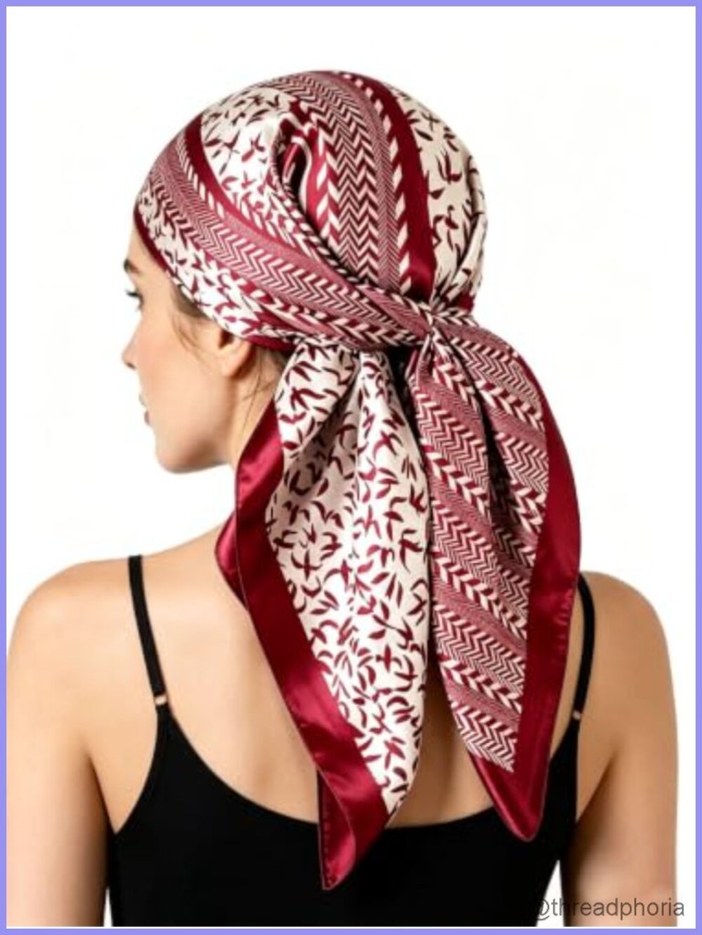Satin Head Scarf Silk Feel Hair Wrapping Bandana Square Shawl Wrap 35 in